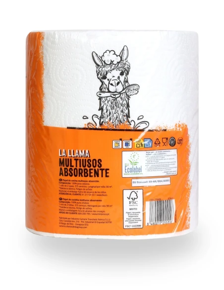 Papel Multiusos Absorción LA LLAMA 375 servicios 1 ud